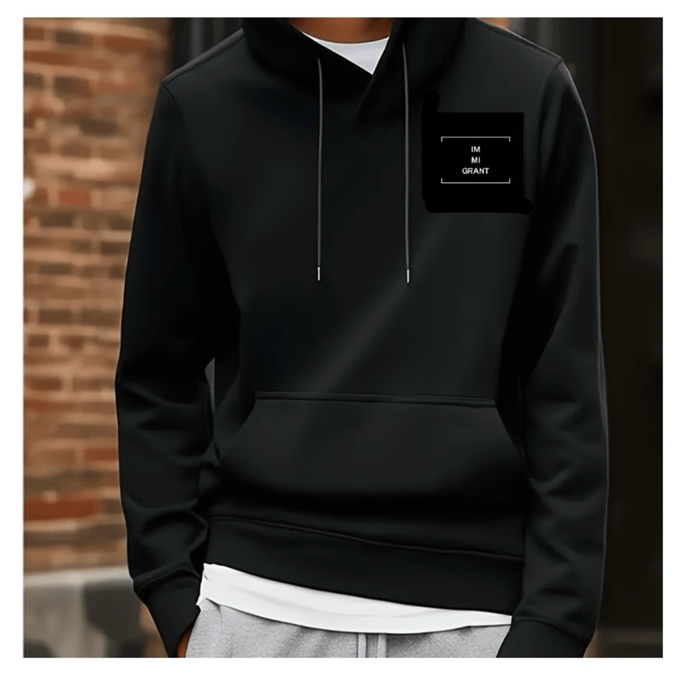 Classic Black Hoodie with Front Pocket